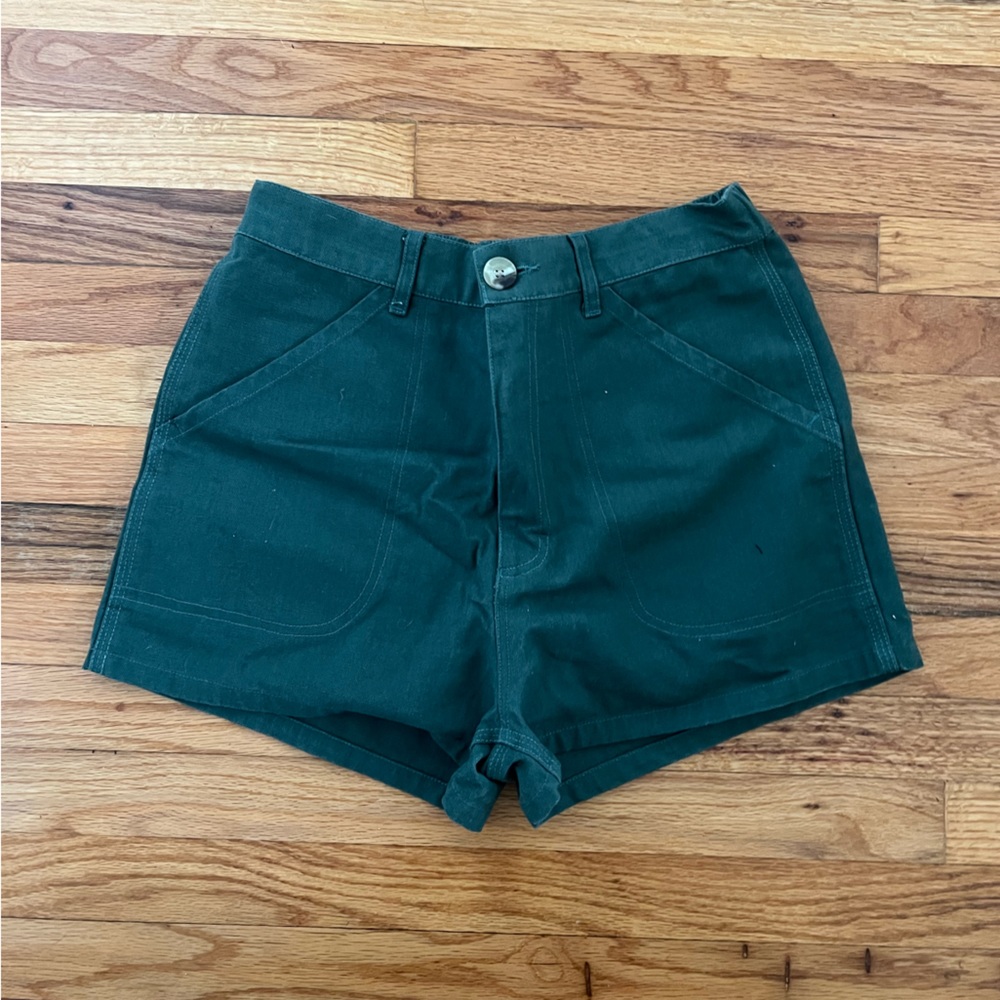 Mollusk California Camp Shorts Green Denim